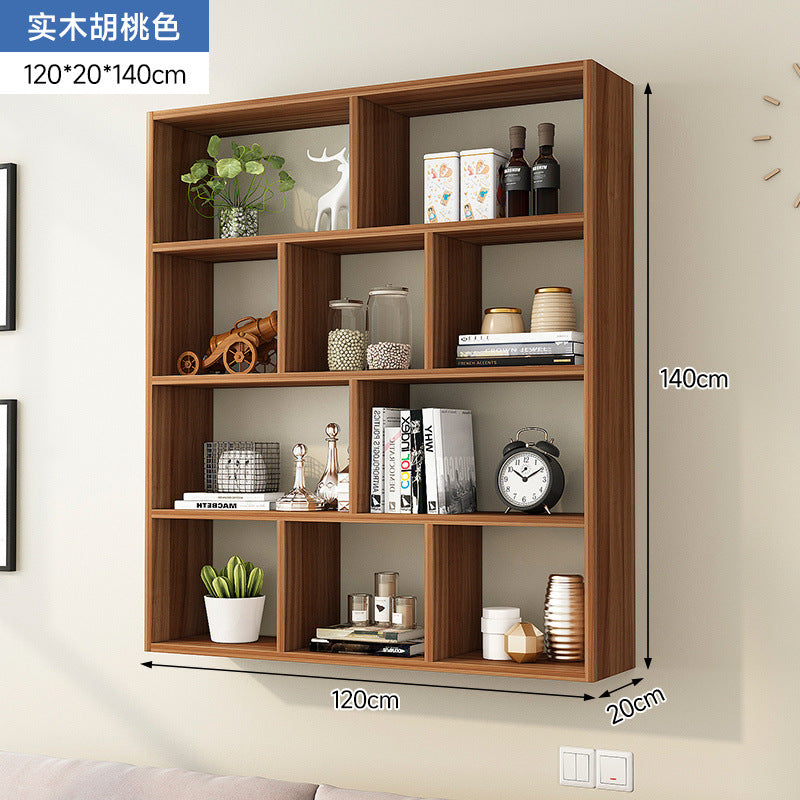 Solid wood storage cabinet wall wall cabinet wall shelf wall shelf wall-mounted bookshelf wall-mounted wall locker creative shelf