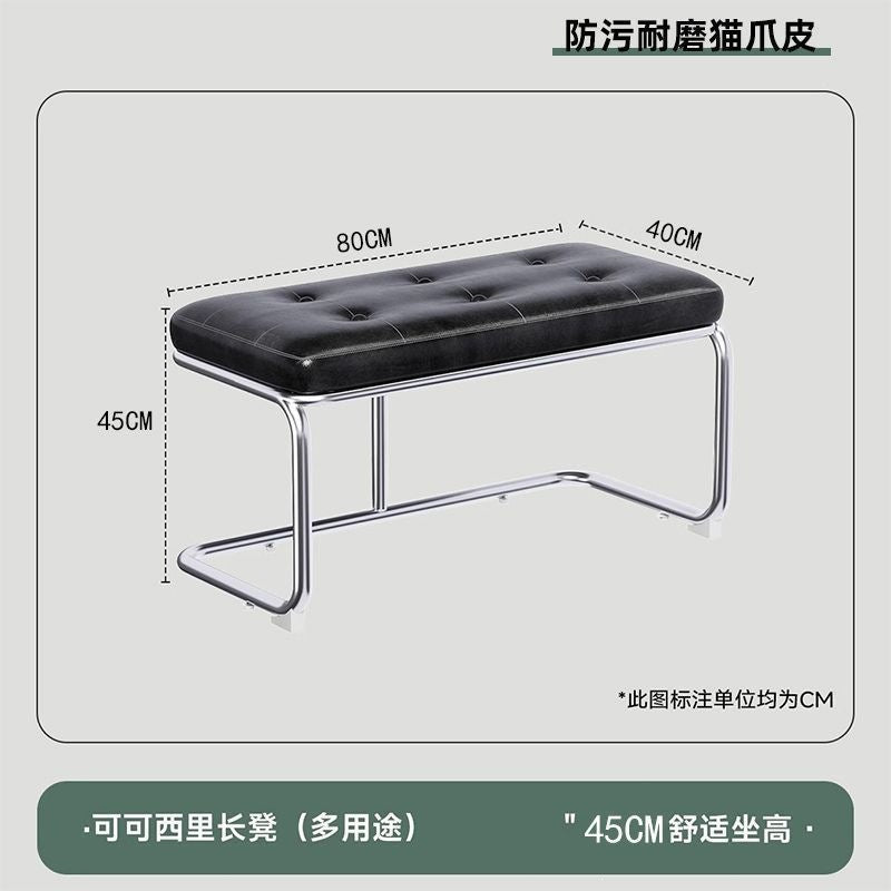 Living room american bench stool, medieval style, scandinavian stainless steel shoe changing stool, door seat, dining room chair