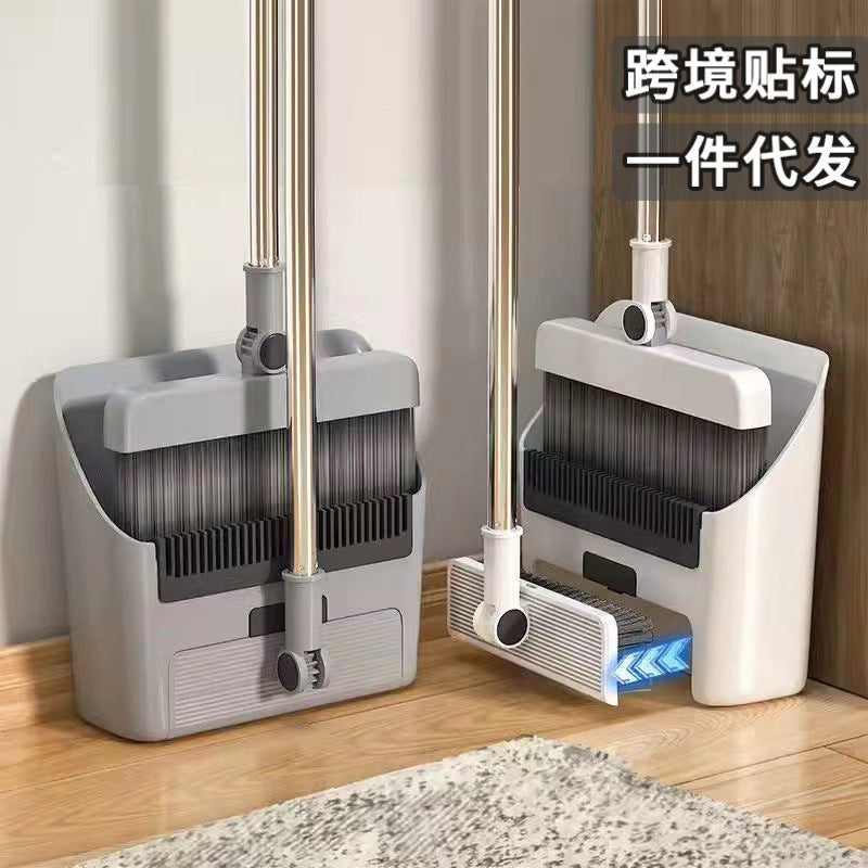 For homefoldable broom dustpan suit combination big cleaning handy gadget single broom sweeping non-stick magnetic absorption