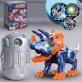 new arrival egg-shaped dinosaur deformation disassembly and assembly triceratops tyrannosaurus rex eyes can light up kids boys toys