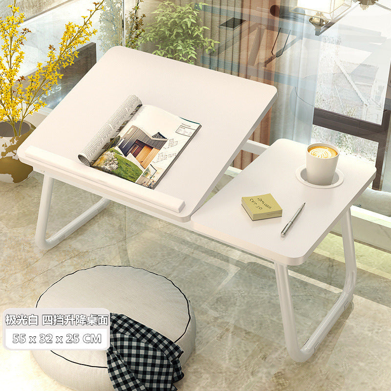 Adjustable laptop desk for bed, foldable lazy desk, student dorm study table, small study table