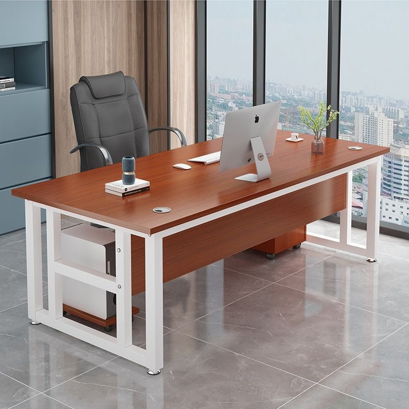 Computer desk desktop casual modern boss office desk staff slot table and chair combination for home desk single table without