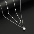 European and american cross-border hot seller: real gold brass electroplated pearl necklace - layered design, double-strand choker for women