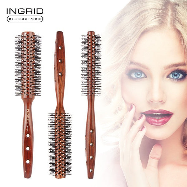 Ingrid Hair Curl Comb Hair  Cylinder Roller Comb Blowing Styling Comb Foreign Trade Comb Hairdressing Tools Roll Comb