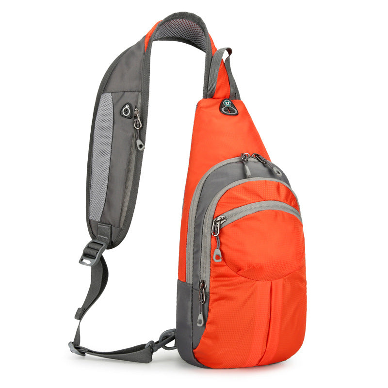 Cross-border new men's breast bag, multi-functional outdoor convenient sports backpack, wear-resistant and anti-splashing large-capacity messenger bag