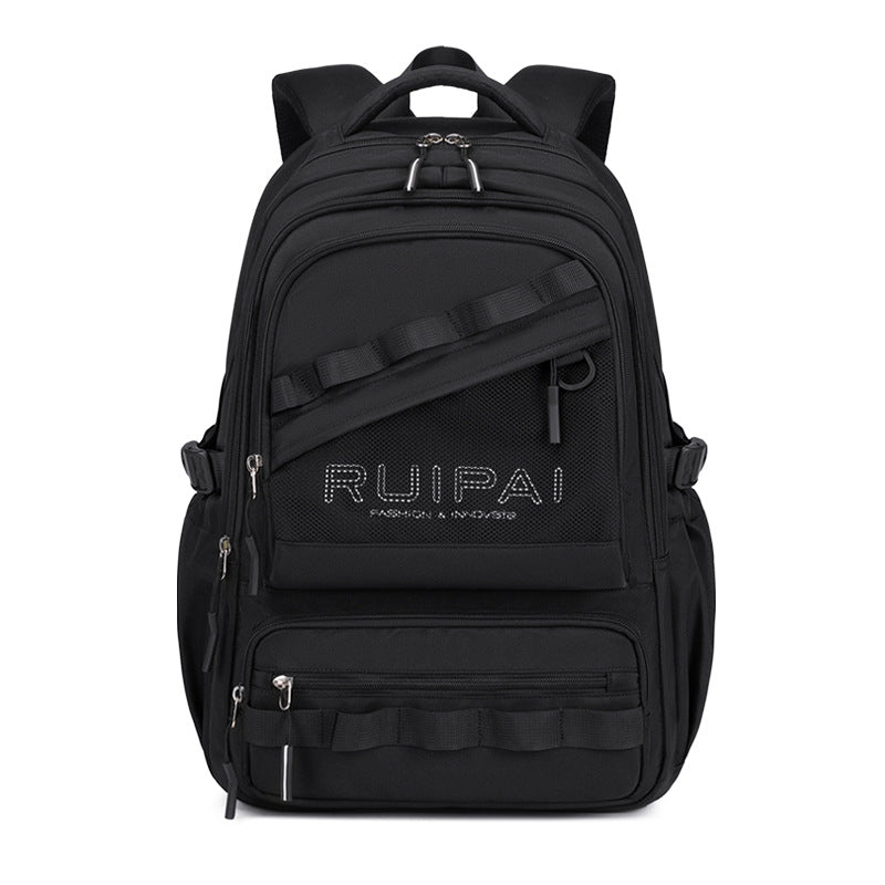 Rui brand junior high school student spine protection to reduce the burden schoolbag middle school student fashion junior high school student high school student large capacity backpack male