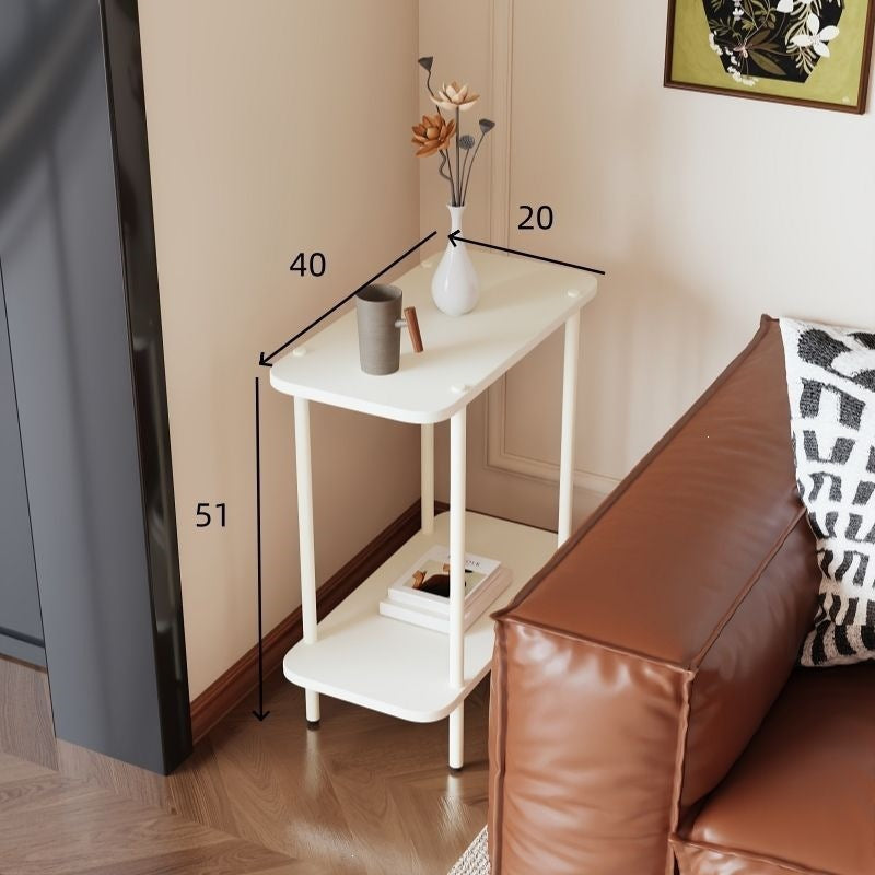 Bedroom bedside table rental house tea table storage rack ultra-narrow for home small table simple sofa side casual coffee table