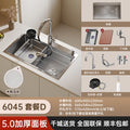 Silver sink large single slot honeycomb thickenedsus304 stainless steel for home vegetable basin dishwashing sink countertop middle and lower basin