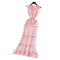 Korean style minimalist sleeveless knit dress - women's summer slimming, figure-flattering, ruffle-trimmed, luxurious, and stunning maxi dress