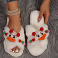plus size fur slippers for women 2024fall and winternew arrivalflats home indoor and outdoor wear cross cartoon cotton slippers