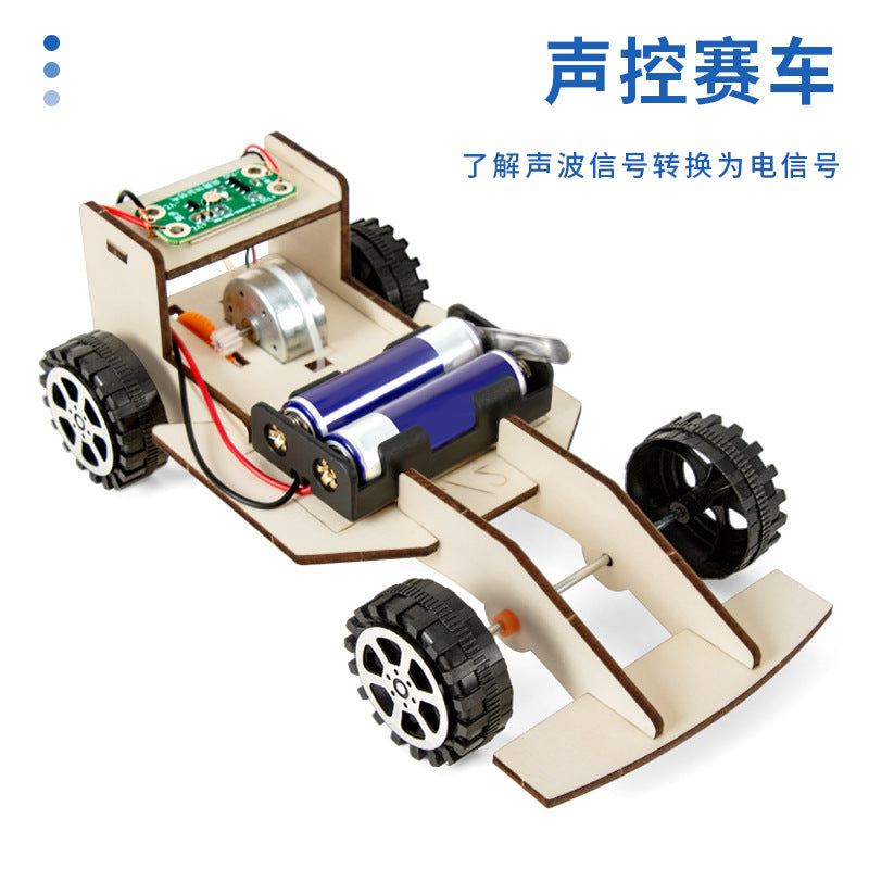 Processing custom scientific small experiment DIY voice-activated racing model technology small production gift material source manufacturer