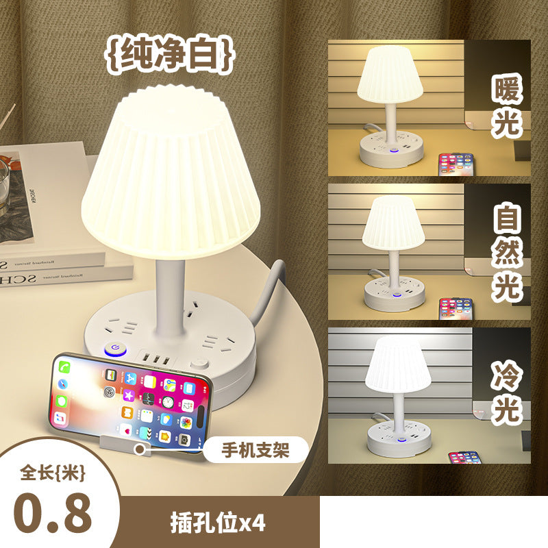 For home bedside table lamp master bedroom classy sense of accessible luxury night light baby feeding eye protection usb sleep light socket
