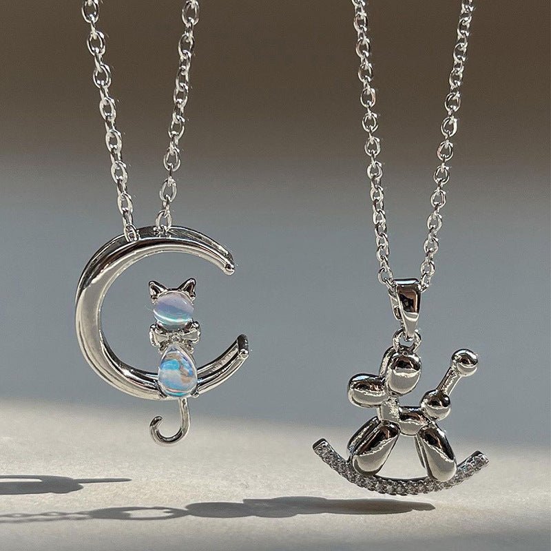 European and american cross-border e-commerce new jewelry fashion diamond-studded animal pendant versatile rabbit cat alloy necklace necklace