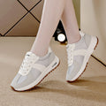 plus size women's shoes - new spring/autumn leather sneakers - korean style versatile flat casual soft sole running shoes