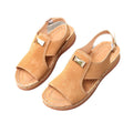Export cross-border plus size women's shoes thick sole women's  new arrival plaid open toe sandals cut outcasual plus size sandals