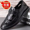 New arrival business hole cool leather shoes men's casual wedding groom british sandals summer breathable youth pointed toe men's shoes