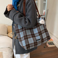 Korean style canvas tote bag - new autumn/winter collection - versatile student backpack/shoulder bag - double-sided casual design - large capacity