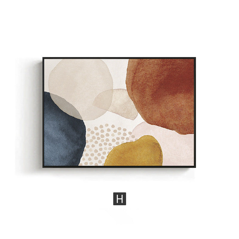 Customized wabi-sandy wind abstract living room meter box decorative painting Nordic wind push-pull electric box hanging painting weak electric box blocking painting