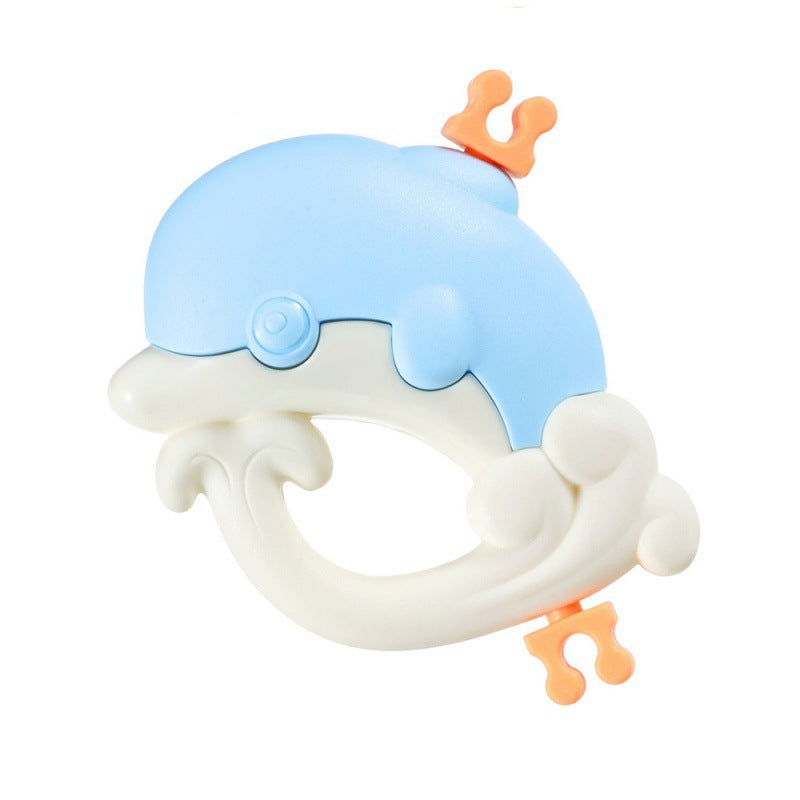 Cross-border  export newborn baby rattle soothing toy 0-1 year old tooth grinding stick boiled tooth glue manufacturer