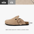 2025new arrivalthick sole birkenstock autumn winterfleece-lined cotton slippers birkenstock shoes toe cap soft bottom women's outwear slippers