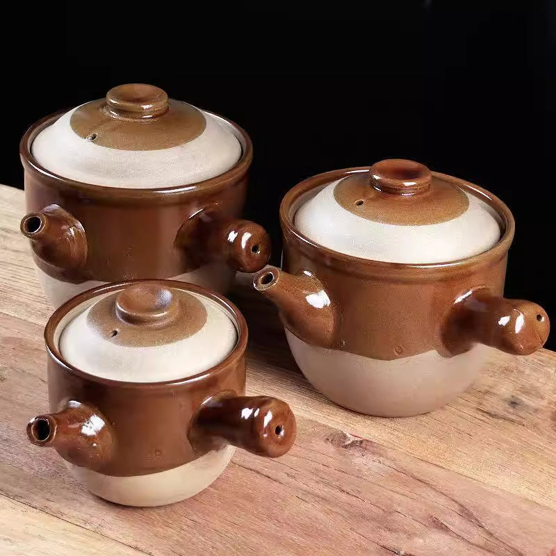 Old-fashioned chinese medicine pot for boiling medicine, casserole, for home, medicine pot, frying pan, medicine pot, special medicine pot for boiling medicine, earthenware pot