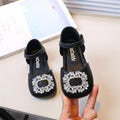 Girls' princess shoes soft sole summer new fashion kids' shoes rhinestone toe cap chanel style sandals student beach shoes