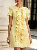 european and american cross-border  independent station new arrivalelegantelegance normcore women's short sleeve fashiondress