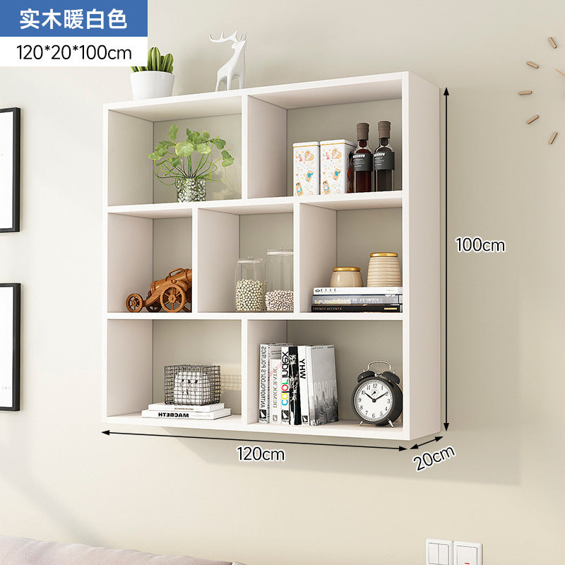 Solid wood storage cabinet wall wall cabinet wall shelf wall shelf wall-mounted bookshelf wall-mounted wall locker creative shelf