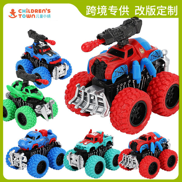 Cross-border children's toy car inertia SUV drop-resistant monster car can shoot car model 3-year-old boy