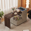 Movable coffee table next to casual side cabinet accessible luxury living room italian normcorenew arrival sofa smart side table trolley