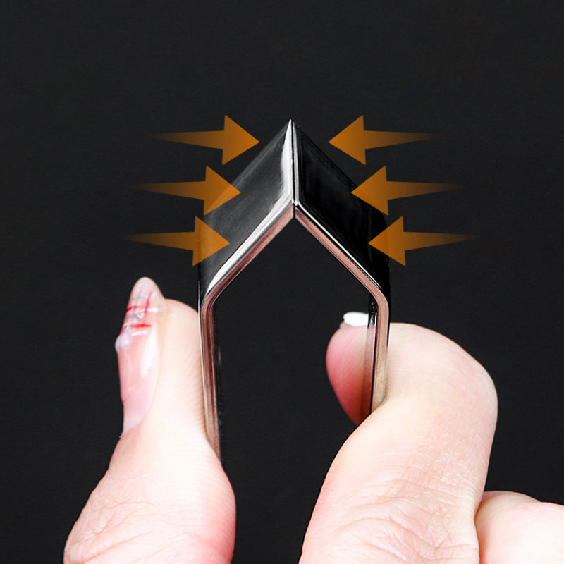 304 stainless steel slant tip tweezers - multi-purpose kitchen tool for removing hair, feathers, and fish bones. also available in 430 stainless steel flat tip tweezers