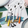 stainless steel tableware spoon, stirring spoon, long-handled soup spoon, household children's spoon, western food dessert coffee spoon wholesale