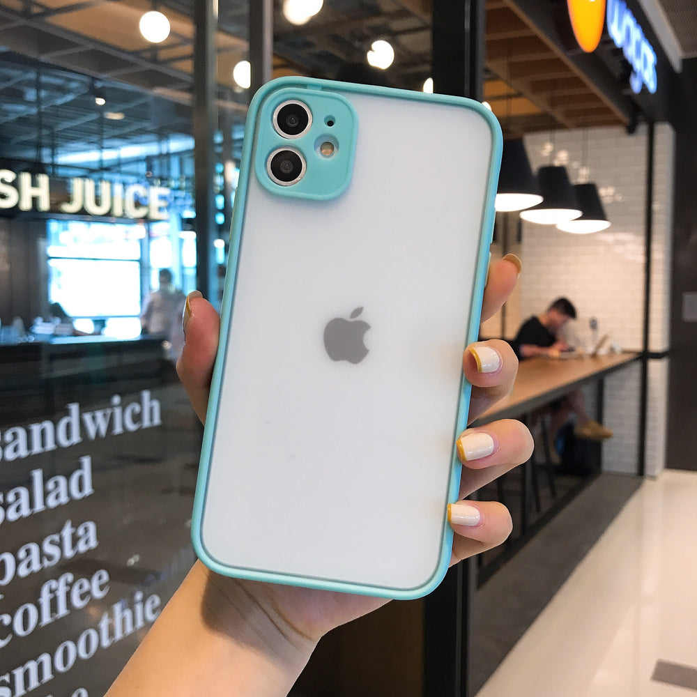 Suitable for apple 16 phantom skin-friendly contrasting color frosted mobile phone case iphone7plus xs fine hole eye protection skin-feeling case