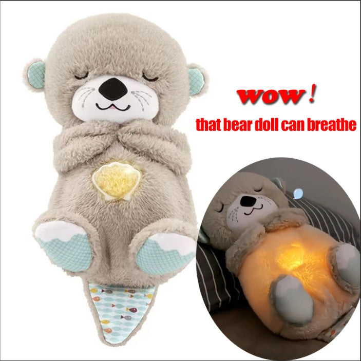 popular plush toy breathing koala bear to soothe kids sound and light bear doll doll spot wholesale