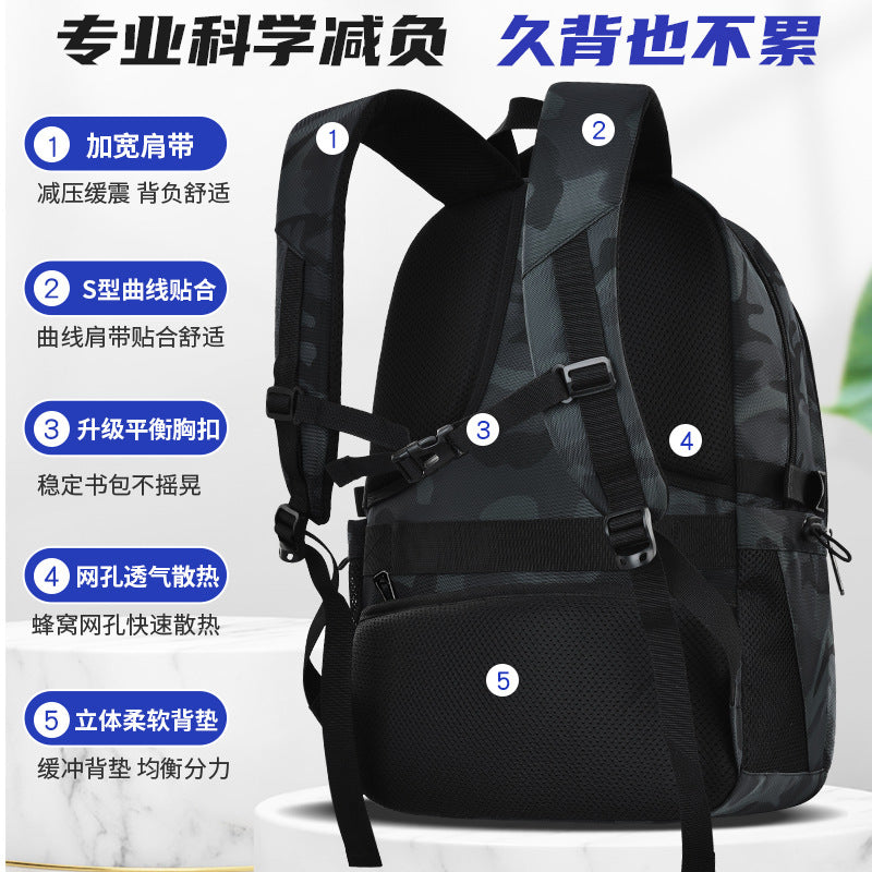 2026 new school backpack for middle and high school boys - extra large capacity, ergonomic, and lightweight