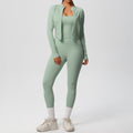 fashionpure color brushed nude breathable sling yoga suit running fitness sportswear three-piece set for women