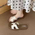 Xiaoxiangfeng sandals women's summer outwear non-slipeasiest for matchfashion imitation wood grain flatsh belt one-line slippers women's export