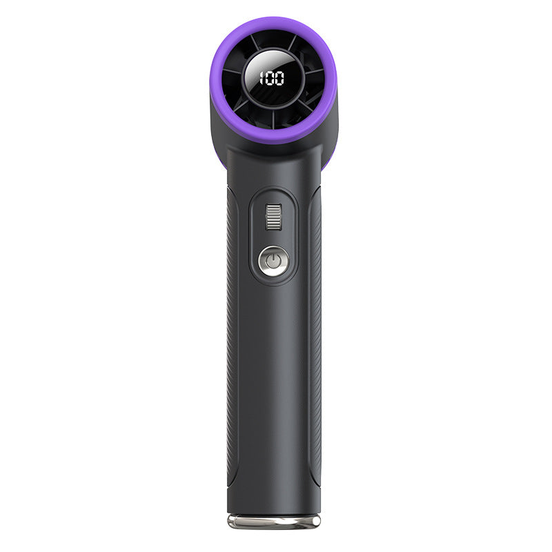 2025 cross-border high-power turbine fan - outdoor camping handheld fan with 100-speed stepless adjustment and digital display
