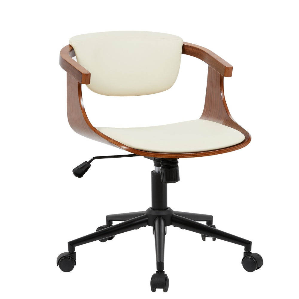 Solid wood computer chair retro bedroom makeup chair casual small study rotating adjustable chair for home backrest stool