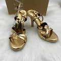 Za2025 new round-toe metal buckle low-cut stiletto heel slip-on elegant european and american style