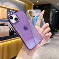 Large hole and high transparency suitable for apple 16promax colorful transparent mobile phone case iphone14 anti-fall tpu protective cover