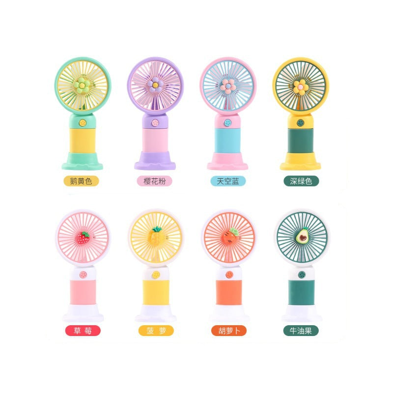 Bestselling cross-border handheld fan - portable usb rechargeable mini cartoon desk fan for office use