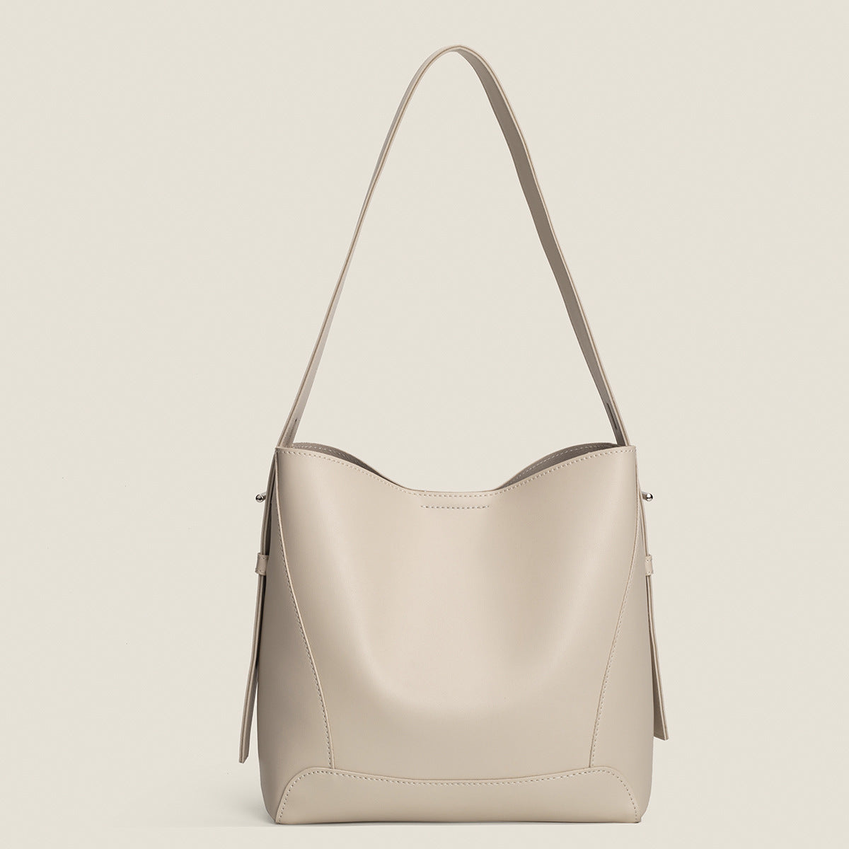 Cross-border 2025 Simple Tote Bucket Bag Large Capacity Fashion Commuter Bag Premium Trend Hand Carry Shoulder Bag