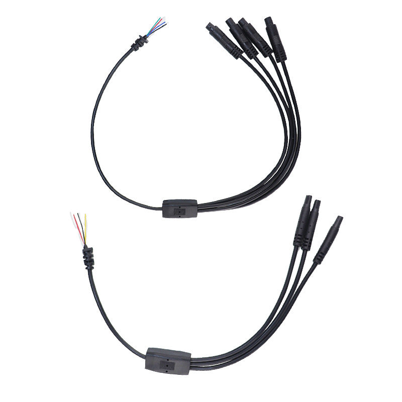 Applicable to 4P BMW line, one-to-four-five-six reversing camera, car modification ambient light, BMW head connection wiring harness