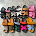 summer new thick-soled sandals & slippers - plus size, one-strap, hook-and-loop closure, color block design, casual outdoor women's shoes - versatile & stylish