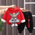 Boys' fall/winter outfit set : stylish casual kids' hoodie and sweatpants two-piece set - trendy children's clothing wholesale