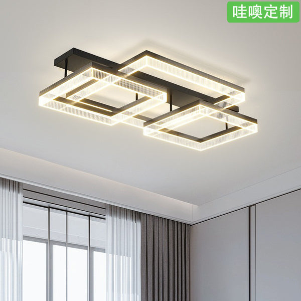 [Wow] Nordic simple modern light luxury villa duplex large chandelier bedroom Italian study ceiling lamp