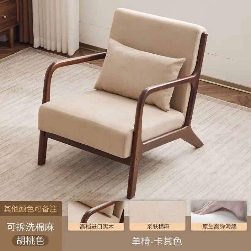 Balcony tea table and chair combination small apartment one table and two chairs household solid wood simple three-piece set reading and drinking tea cp