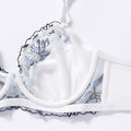 European and american cross-border direct sales embroidered lace sexy plus size bra set - minimizes bust size, lifts, and prevents sagging - women's underwear