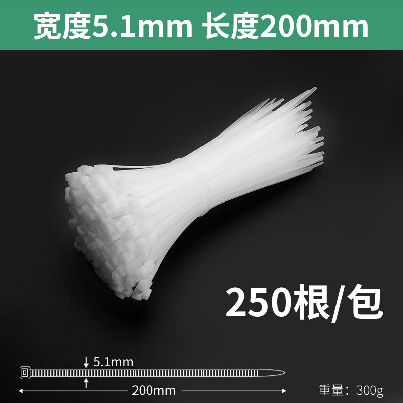 Nylon cable ties, plastic buckle, strong anti-theft buckle, wire tie, self-tightening, self-locking black strap
